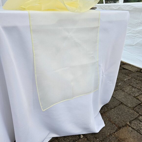 21 Yellow Organza Table Runners - Picture 1 of 9